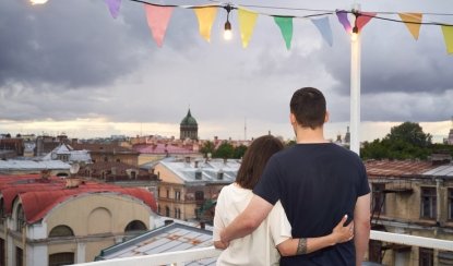 Свидание на крыше с видом на Казанский собор – по крышам Петербурга от 3500 рублей