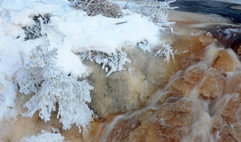 Водопад Ахвенкоски – новогодние туры в Карелию от 106400 рублей