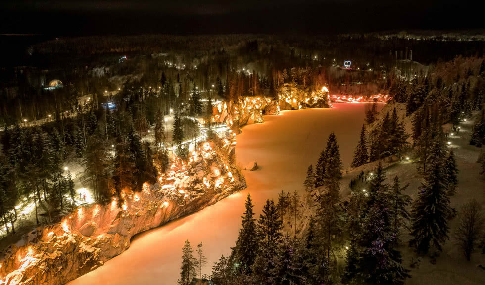 Новогодняя сказка в Рускеале — туры в Карелию от 30950 рублей