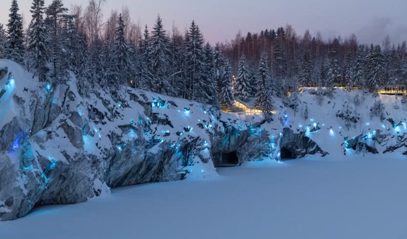 Мраморный каньон – новогодние туры в Карелию от 106400 рублей