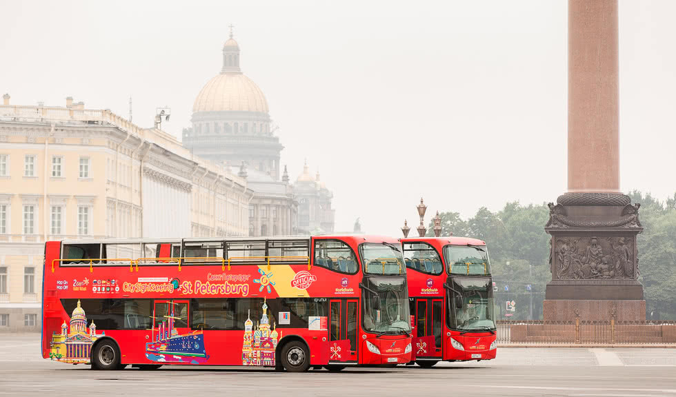 City Sightseeing: экскурсия по Петербургу на двухэтажном автобусе — автобусная экскурсия от 1500 руб.