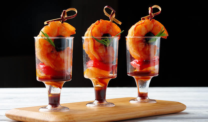 Закуски из креветок — Новогодние корпоративы от 1100 рублей