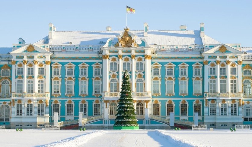 Екатерининский дворец фото зимой