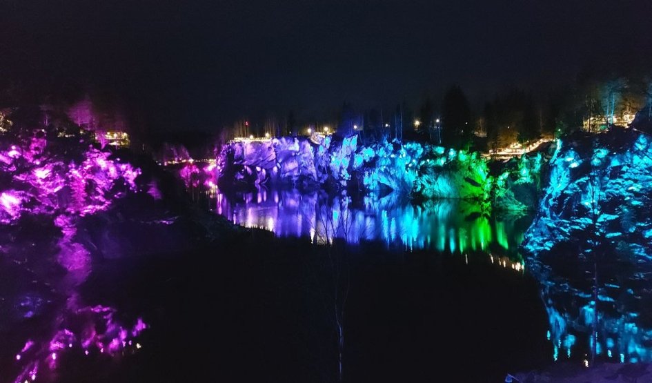 Подсветка в горном парке «Рускеала»  — туры в Карелию от 10950 рублей