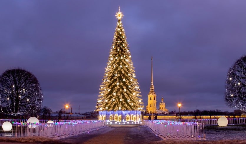 Новогодняя ёлка на Стрелке Васильевского острова – сборные туры в Санкт-Петербург от 22470 рублей