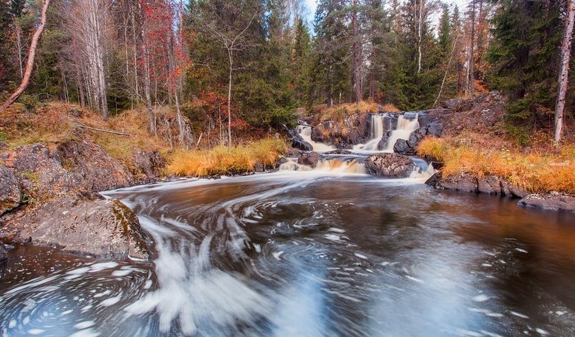 Водопады ахвенкоски карелия фото