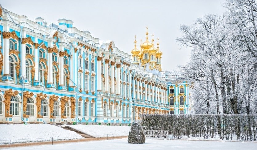 Екатерининский дворец фото зимой