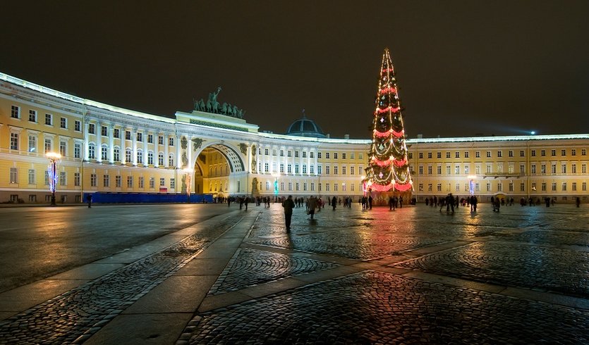 Новогодняя елка на Дворцовой площади — Туры в СПб от 10220 рублей