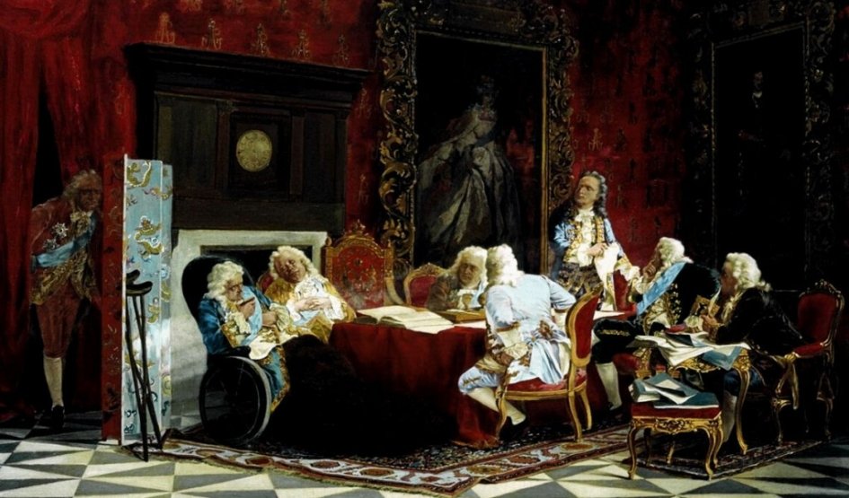 «А. П. Волынский на заседании кабинета министров» (В. И. Якоби, 1889 г.) «А. П. Волынский на заседании кабинета министров» (В. И. Якоби, 1889 г.)